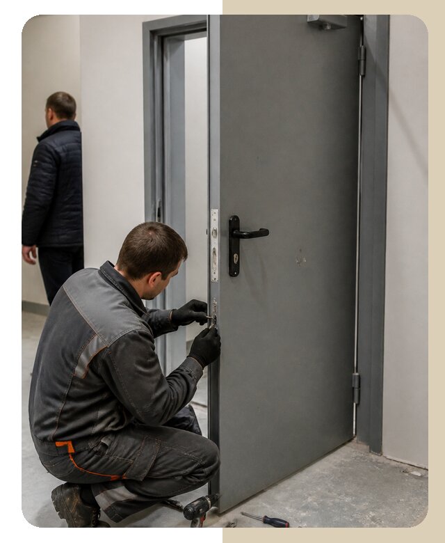 Ремонт противопожарной двери в Полевской по цене 6672 р. | ДвериЛегко-Плв