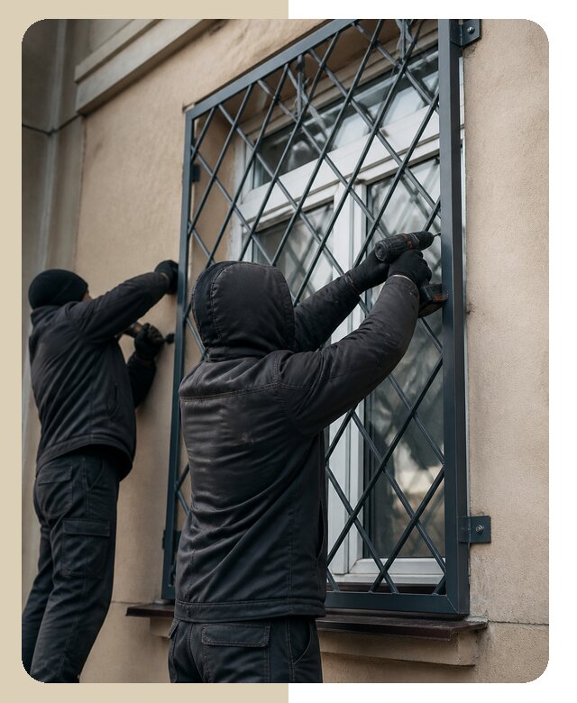 Установка антивандальных решеток на окна в Полевской